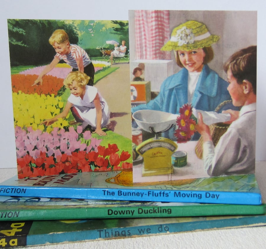 4 Vintage Ladybird Book Note Cards