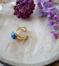 Light Blue Sparkly Hypoallergenic Adjustable Ring - Image 3