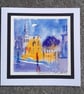 Handpainted Blank Card. Handmade. Letterbox Gift.  Evening Sunset Stroll. - Image 5