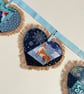 Christmas Hessian Hearts bunting - blue - Image 5