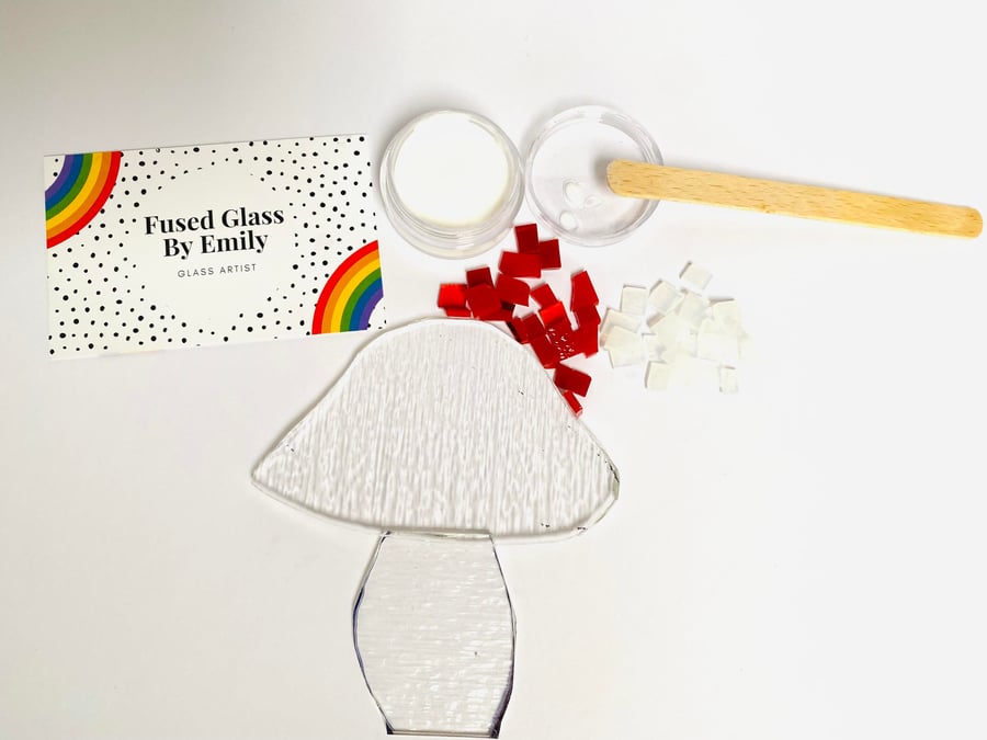 Make at Home Fused Glass Toadstool Kit