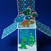 Christmas Card with Dinosaurs