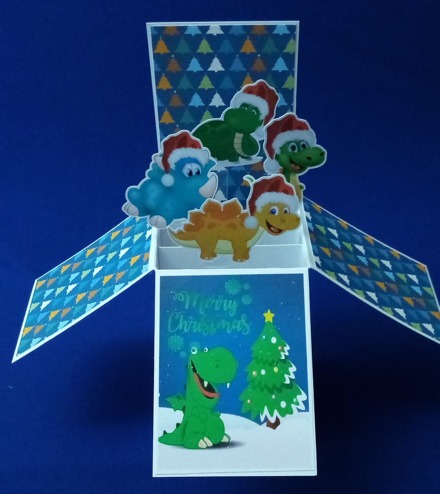 Christmas Card with Dinosaurs