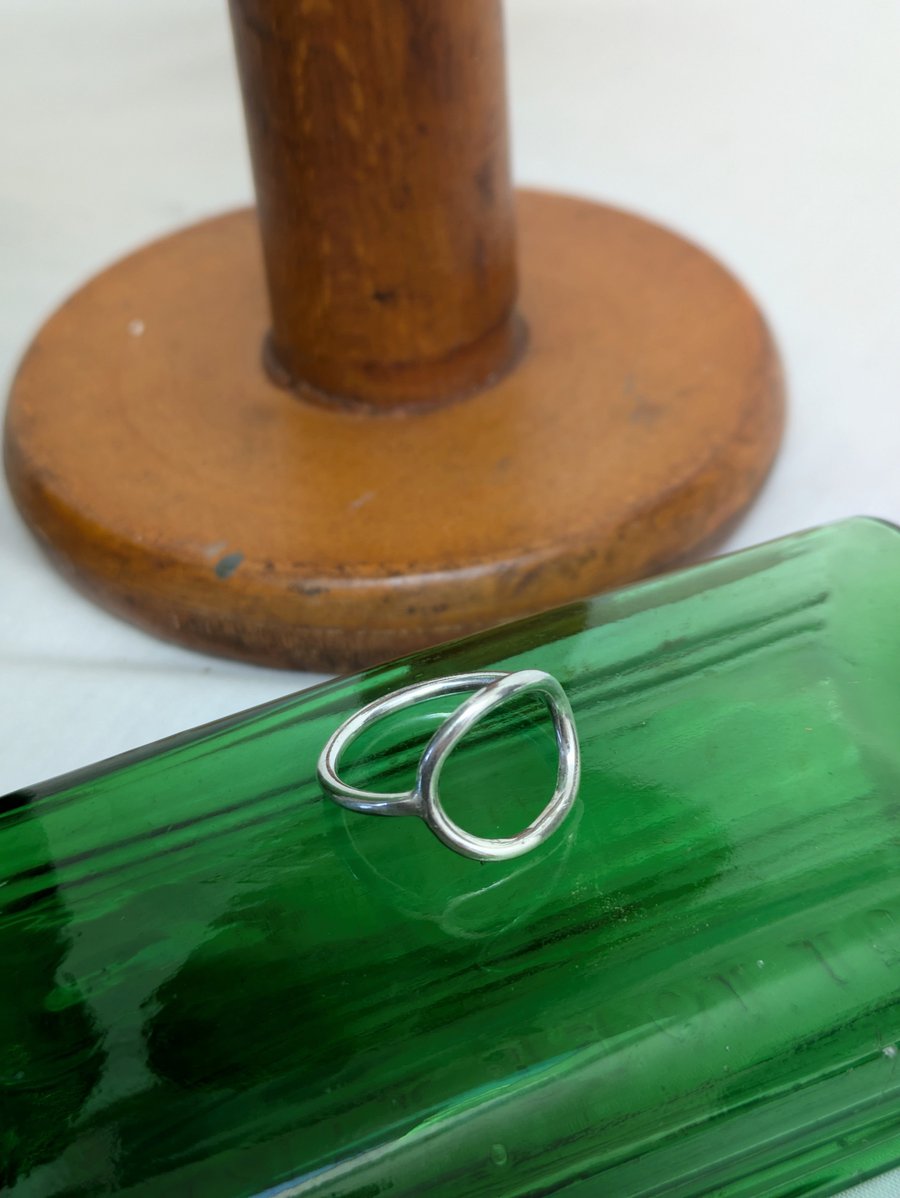 Sterling silver loop ring 