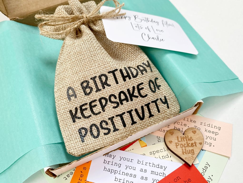 Birthday Positivity Keepsake Bag, 31 Quotes, Birthday Present Gift 