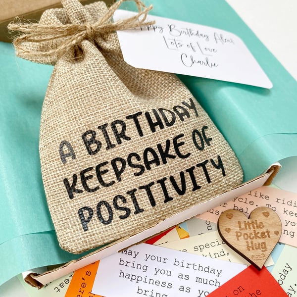 Birthday Positivity Keepsake Bag, 31 Quotes, Birthday Present Gift 