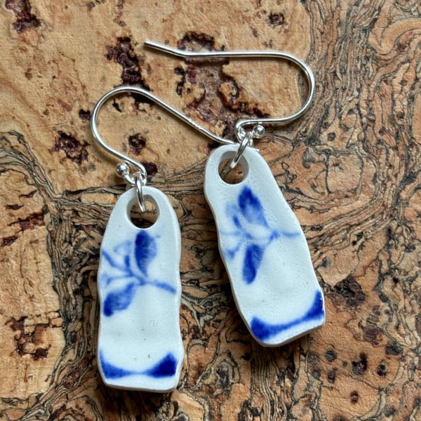 Handmade Earrings, Ceramic, Unique Earrings, Vintage, Eco Friendly Gifts