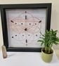 Home Protection Crystal Grid Art: Tourmaline, Selenite, Quartz in Black Frame