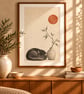 Sleeping Cat Under The Rising Sun Wall Art (Physical Print) - Image 2