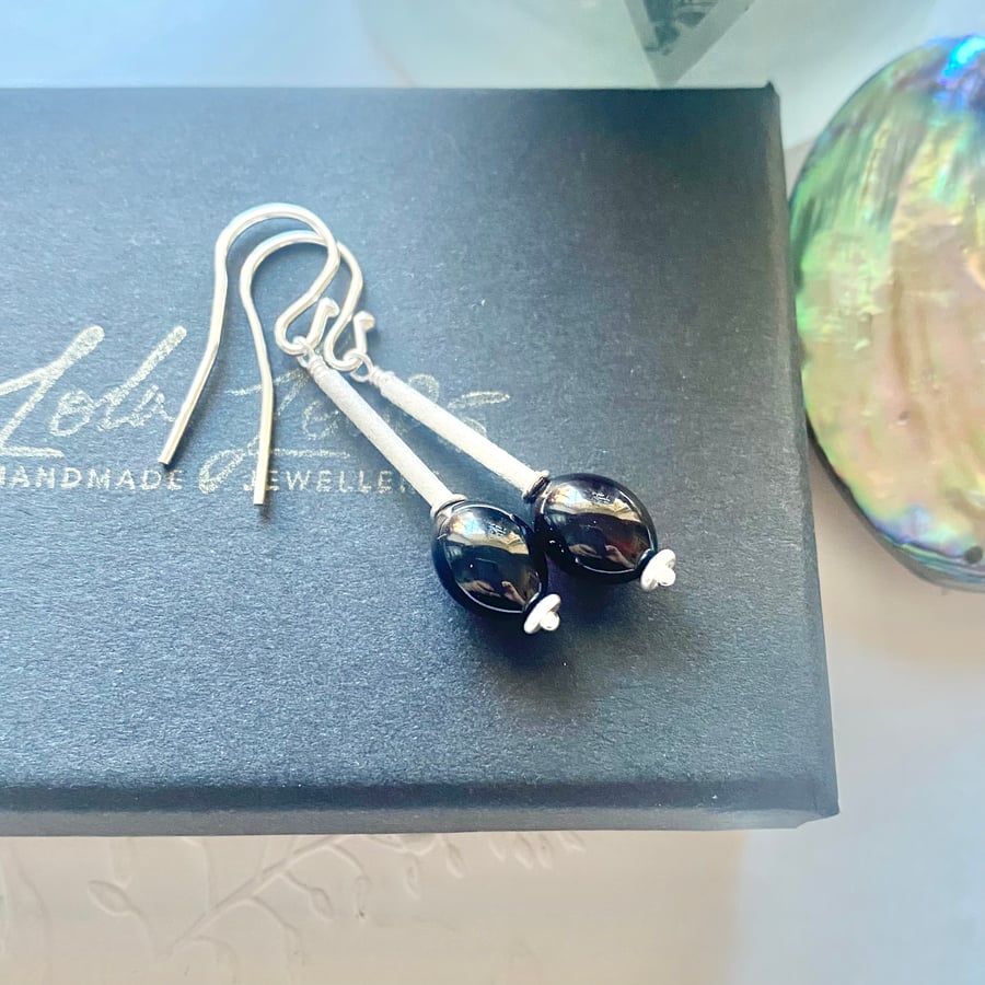 Baltic Cherry Amber sterling silver earrings