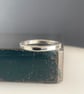 Sterling Silver Stacking Ring 2mm - Hammered-Faceted - Sizes H-Z  Handmade - Image 1