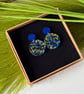 Vibrant Blue Confetti Acrylic Earrings  - Image 6