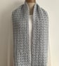 INFINITY SCARF , cowl 'Stroll' .Alpaca blend. Super-soft . Silver grey.  - Image 8