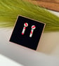 Red Dash Dainty Earrings - Image 2