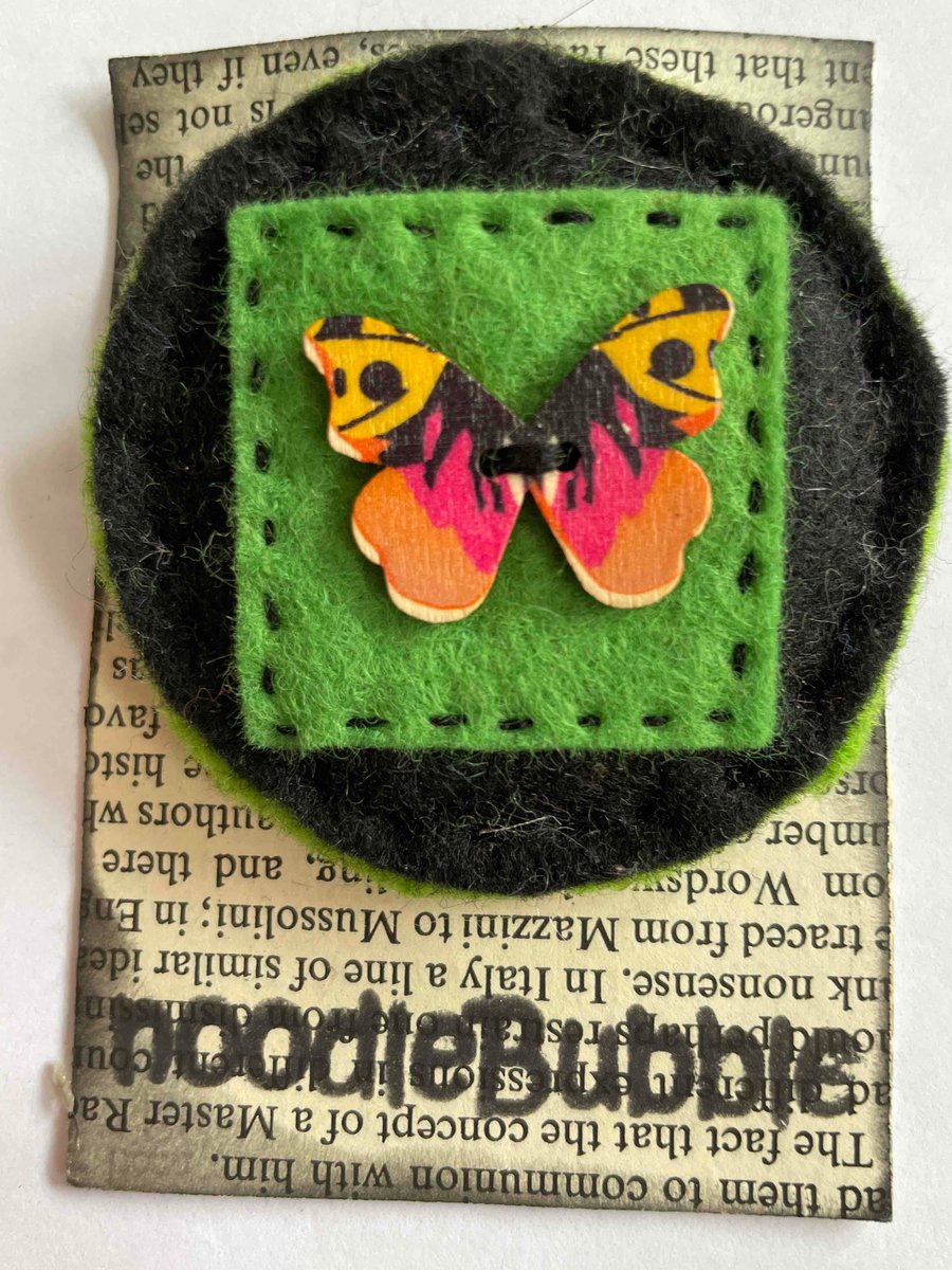 Pretty Butterfly felt brooch 