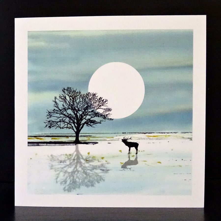 Blank Greetings Card  - Cards for any occasion - Stag - Scotland