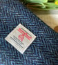 Harris Tweed Coin Purse Blue Black Herringbone - Image 2