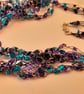 necklace, blue and purple, handmade - Image 6