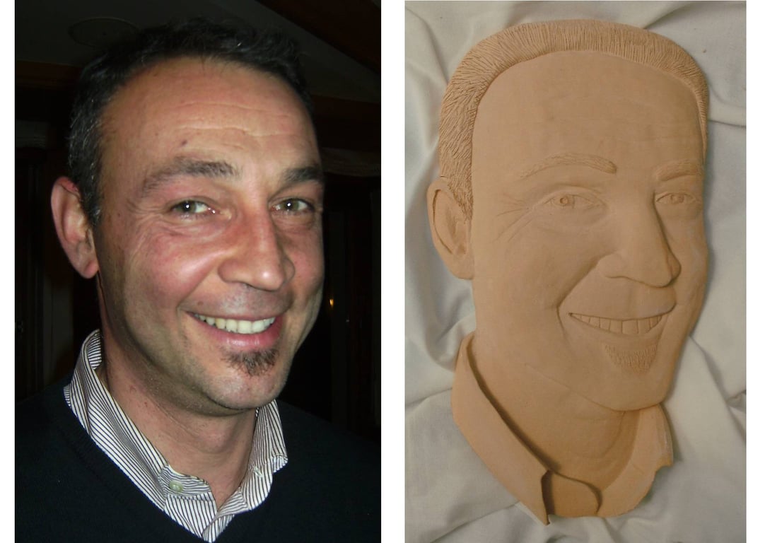 Commissioned stoneware portraits on demand