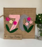 Handmade 70th Birthday Card. Keepsake Card. Textile Card. - Image 3