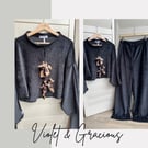 Velour Joggers . Coord Set . Black Joggers . Wide Leg . Loungewear . Size 8