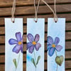 Forget me nots - floral bookmarks