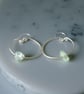 Bohemian Silver Hoop Sea Glass Earrings  - Image 5