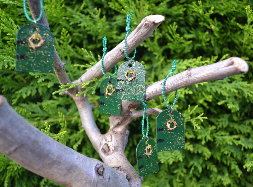 Christmas decorations - Hanging Fairy Doors