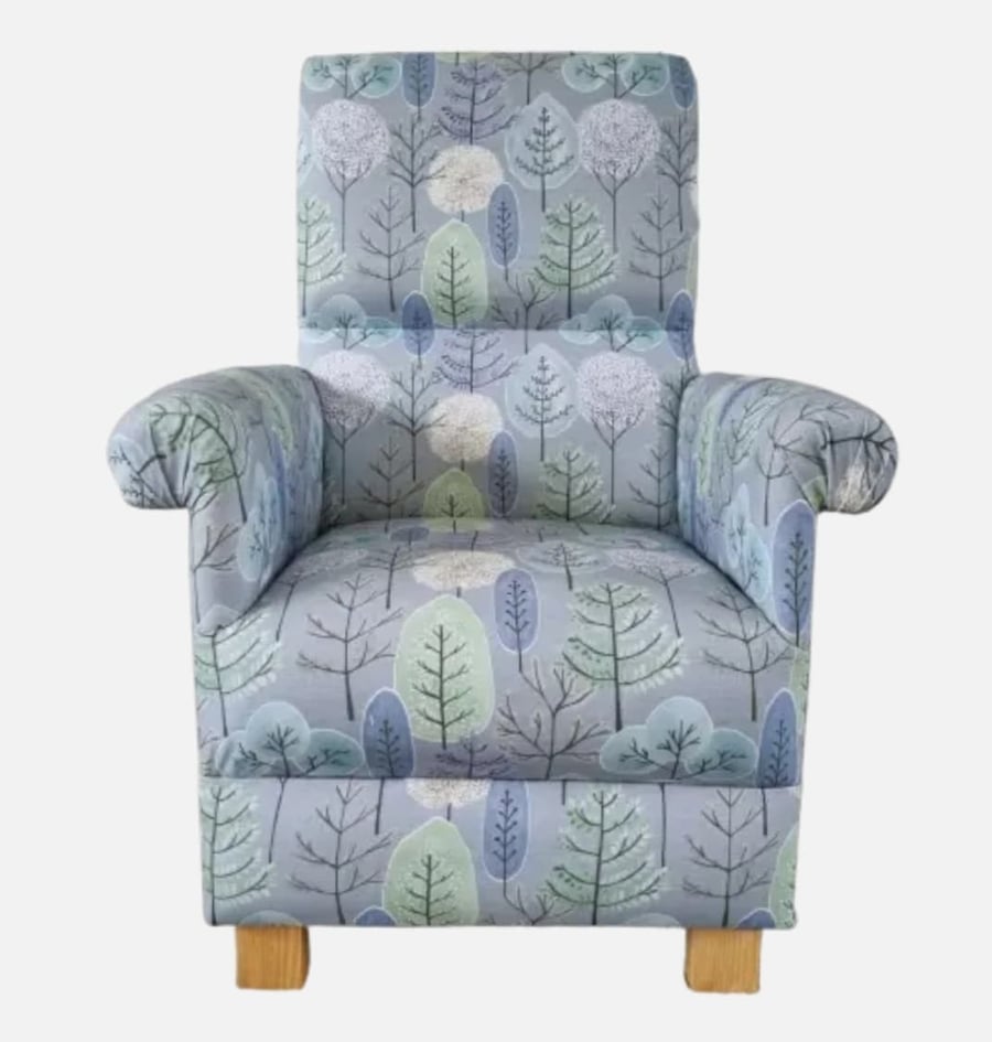 Voyage Lyall Cornflower Blue Floral Armchair Ad... - Folksy