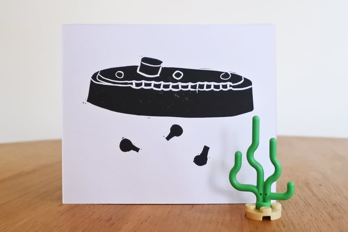 Submarine – Original Handmade Lino Print