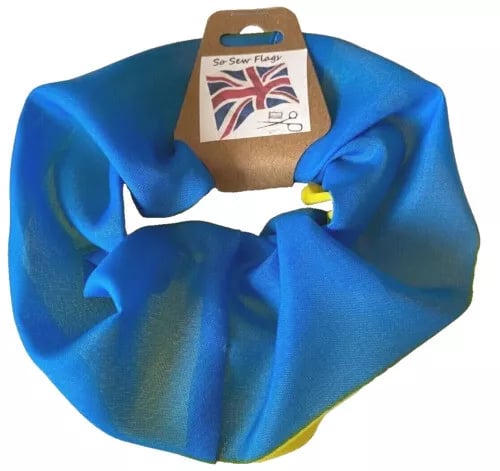 Ukraine Ukrainian Flag Hair Scrunchie Scrunchies Accessory Band Elastic