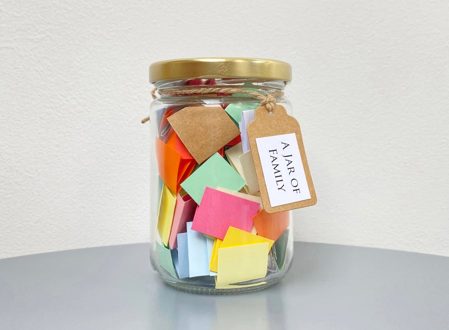 A Jar of Family Quotes - Remind family how special they are - Handmade Quote Jar