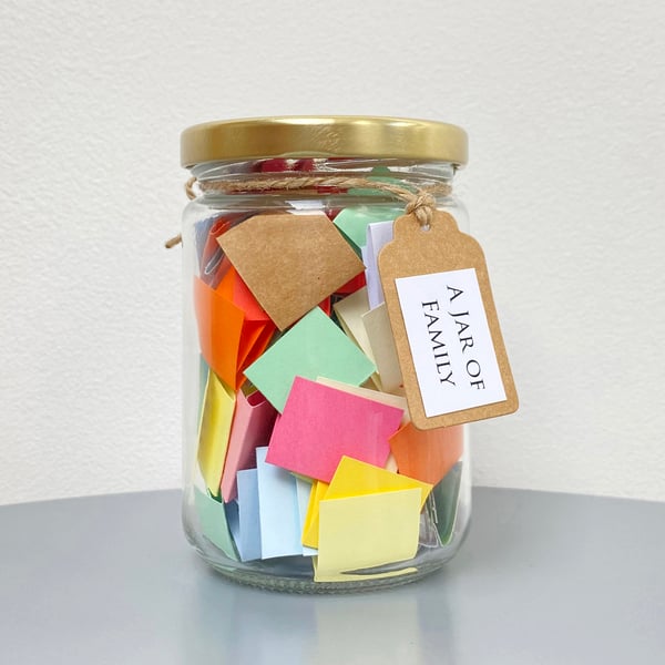 A Jar of Family Quotes - Remind family how special they are - Handmade Quote Jar