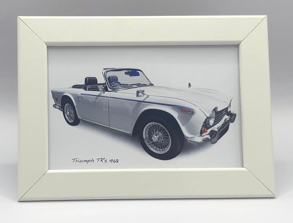 Triumph TR5 1968 - 4x6" Photograph in a Black or White frame