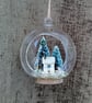 Glass Bauble Christmas Decoration with Cottage Scene - Image 8