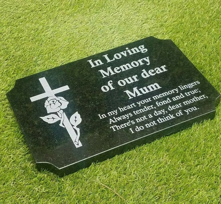  Grave Memorial Plaque Flat Grave Stone Cemetery Memorial Marker Flat  Headstone