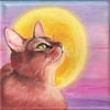 'Under The Moonlight' Small Original Oil Painting
