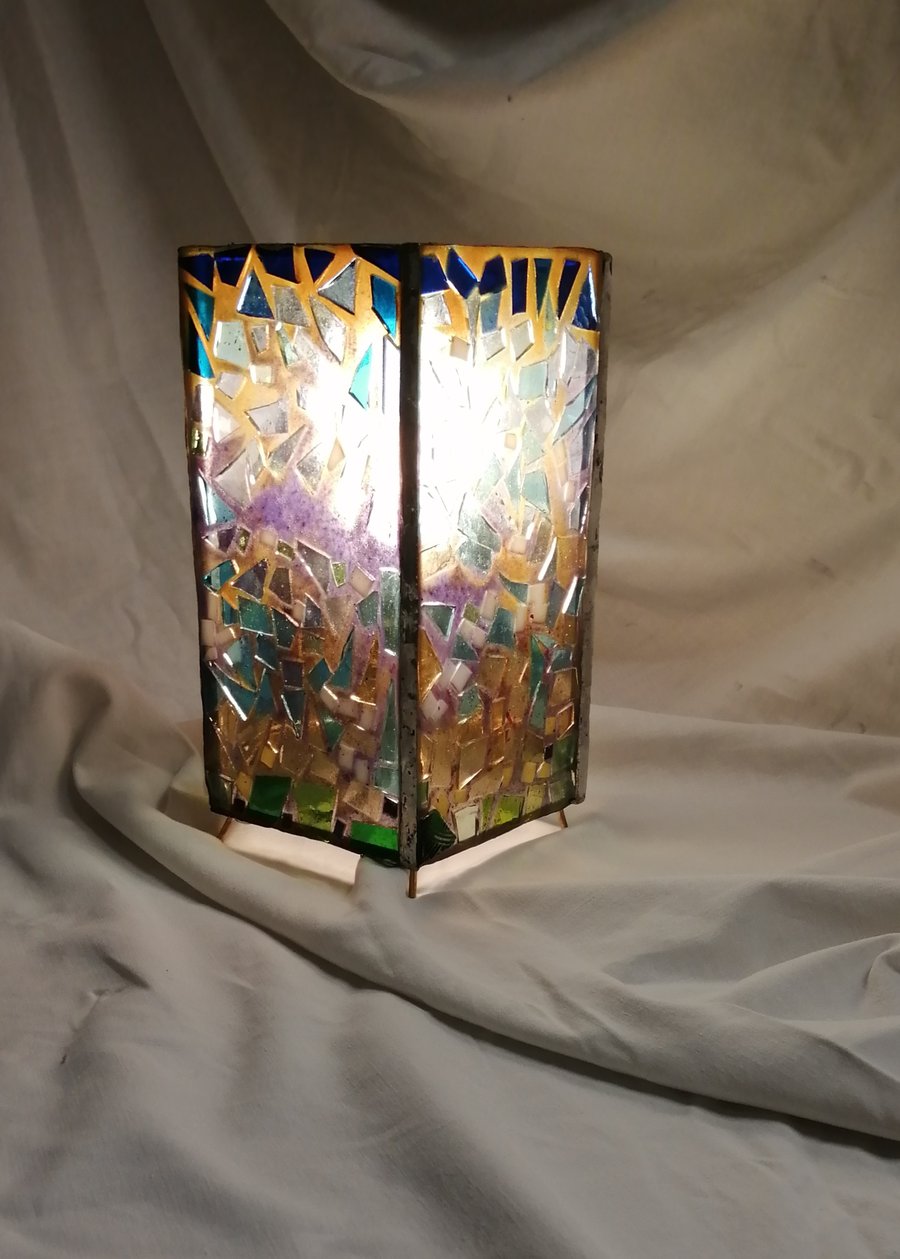 Spring Trees Stained Glass Lamp