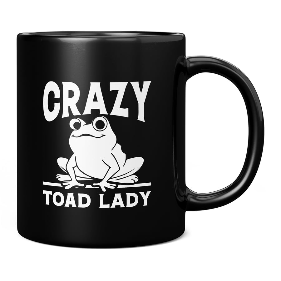 Crazy Toad Lady Mug, Toad Funny Novelty Coffee Cup, Cool Gift Ideas For Toad Lov