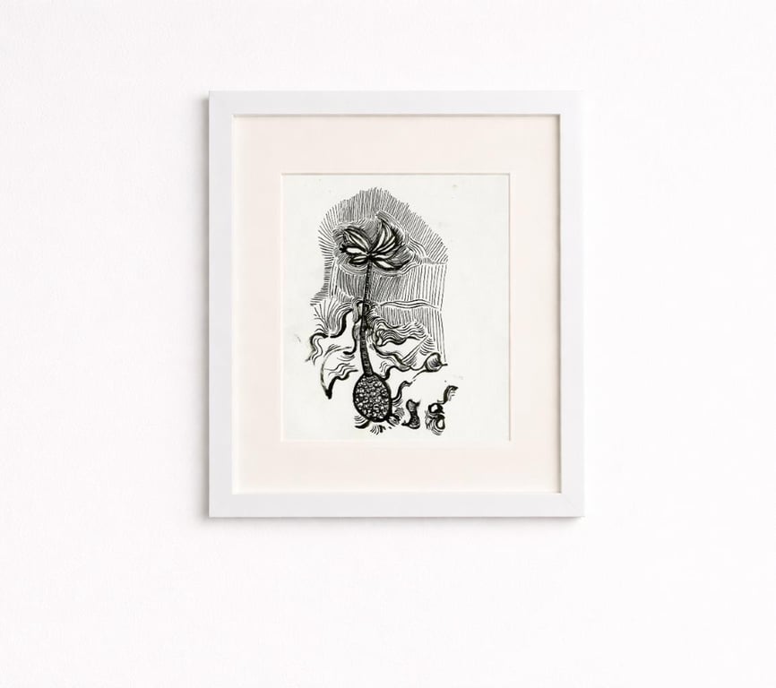 Soqotri butterfly effect, Pen on paper, available framed or unframed.