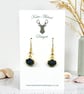 Charm Earrings - Blue Green Shell