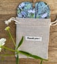 Hanging heart decoration - keepsake - letterbox gift -Wild daisies floral print. - Image 7
