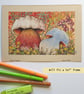 Satan's Bolete Mushrooms, original fungi art, wall art - Image 3