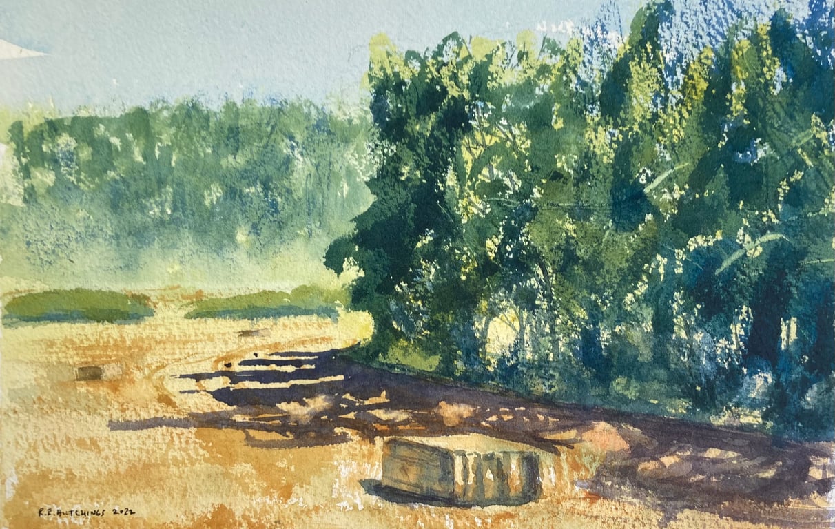 Haybale study Skelton (Pure Original Watercolour)