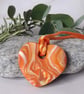 Heart shaped polymer clay pendant - Image 1