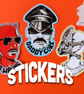 Daddy, Mr. Wrong and Sneakers sticker pack. Waterproof vinyl stickers, 6.5cm 
