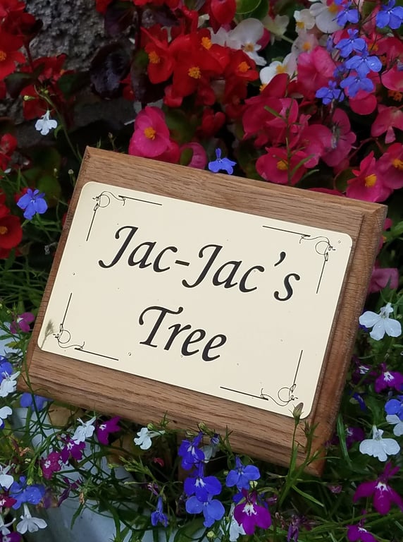 OAK Grave Plaque Cremation Marker Engraved Memorial Plaque Wooden Grave Marker