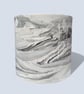 23 cm Extra Large Statement Plant Pot Black and Grey Marble Effect Round Planter - Image 3