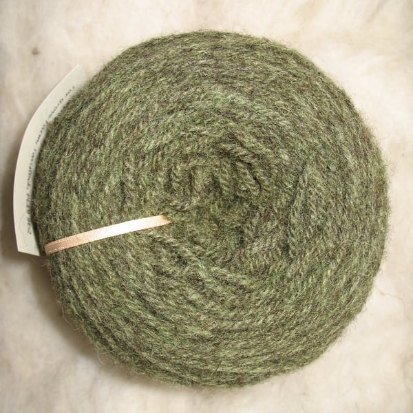 Hand-dyed Pure Jacob Light Aran Wool Oak Leaf 100g