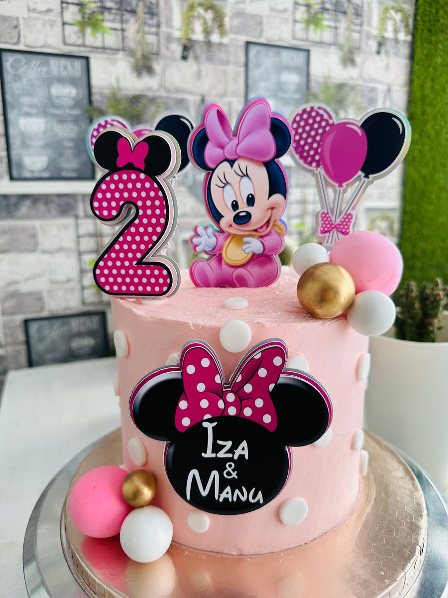 Minnie Mouse Cake Topper pink